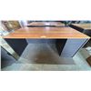 Image 1 : 3-DRAWER WOOD EXECUTIVE DESK 72" X 36" X 30"