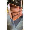 Image 3 : WOOD DESK WITH 2 DRAWERS 72" X 36" X 30" & HUTCH WITH ADDITIONAL PIECES