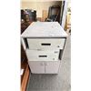 Image 1 : PORTABLE 2-DOOR WOOD CABINET WITH 2 KEYTRAC ELECTRONIC KEY ORGANIZATION SYSTEMS (1 LOCKED, NO KEYS)