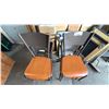 Image 3 : 6 STACKING METAL & WOOD CHAIRS