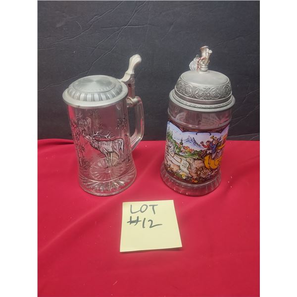Pair Of German Beer Steins