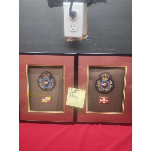 Framed Vancouver Yacht Club Pins and Patches