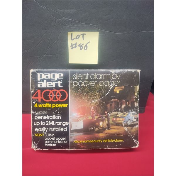 Page Alert 4000 Car Alarm