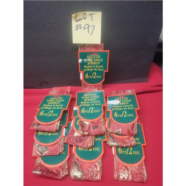 Floral Pattern Wired Ribbon