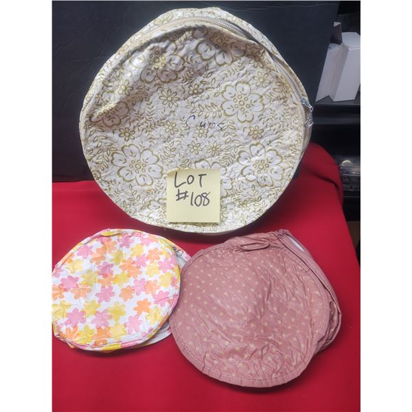 Vintage 3 Piece Picnic Storage Tote Bags