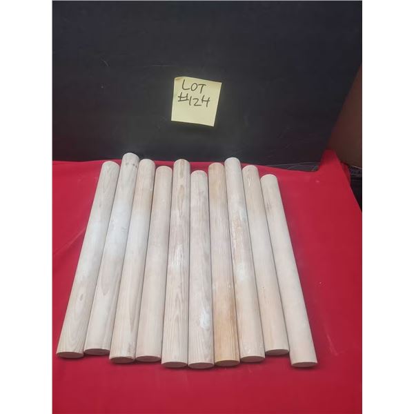Clay Wooden Rolling Pins Lot 1