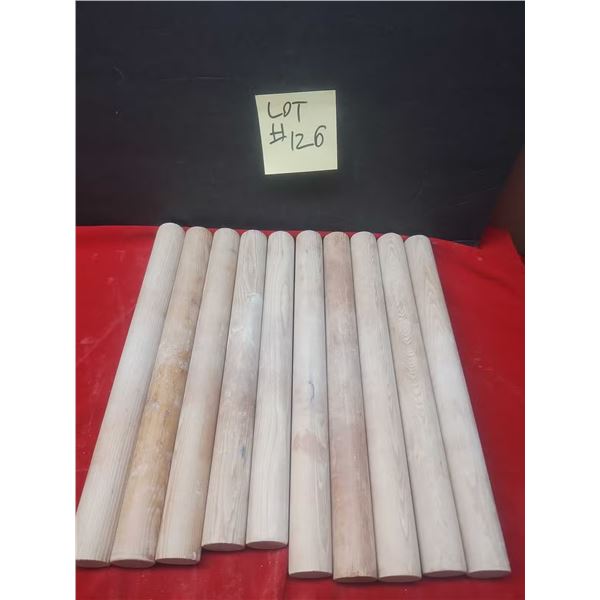 Clay Wooden Rolling Pins Lot 3