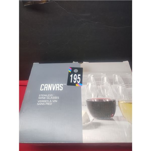 Canvas Stemless Wine Glasses
