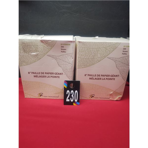 8" Paper Jumbo Straw Dot Mix