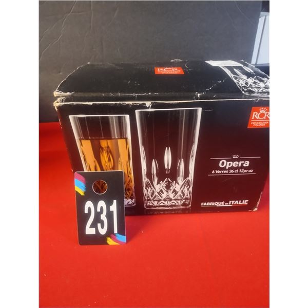 Opera Crystal Tumbler Glasses