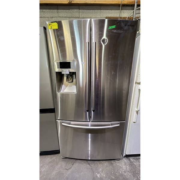 SAMSUNG STAINLESS STEEL 36"W FRENCH DOOR FRIDGE WITH BOTTOM FREEZER DRAWER