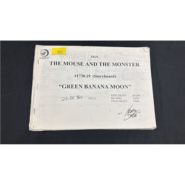 VINTAGE "THE MOUSE AND THE MONSTER" GREEN BANANA MOON STORYBOARD - EPISODE AIRED 1996