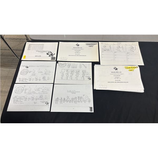 COLLECTION OF VINTAGE "FELIX THE CAT" CHARACTER STUDIES & STORYBOARDS