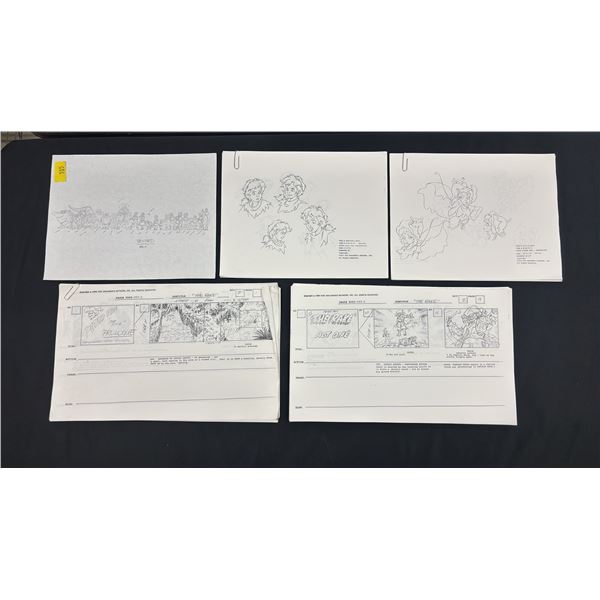 VINTAGE 1990S "PETER PAN" CHARACTER STUDIES & STORYBOARDS
