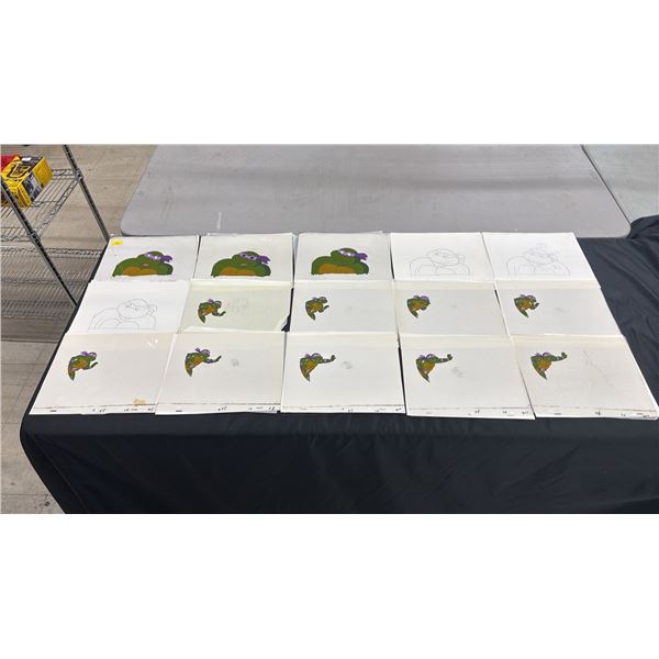 COLLECTION OF VINTAGE "TEENAGE MUTANT NINJA TURTLES" ANIMATION CELS