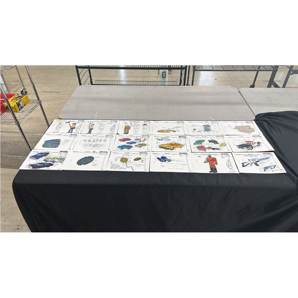 ASSORTED VINTAGE "TEENAGE MUTANT NINJA TURTLES" CHARACTER MODEL STUDIES, PROP MODEL STUDIES