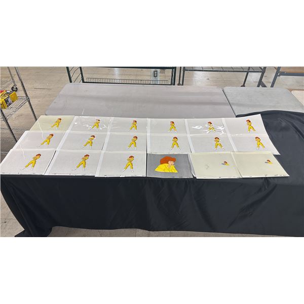 FOLDER OF ASSORTED VINTAGE "TEENAGE MUTANT NINJA TURTLES" APRIL ANIMATION CELS