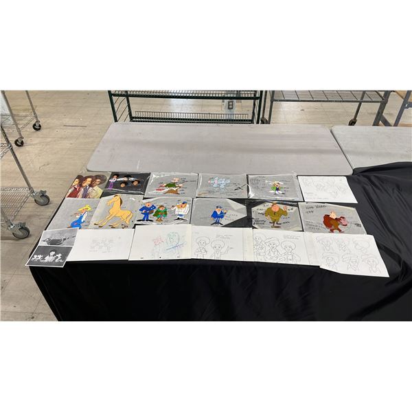 COLLECTION OF VINTAGE "THE JACKSON 5" ANIMATION CELS, CHARACTER MODEL STUDIES & PRODUCTION FILM CELS