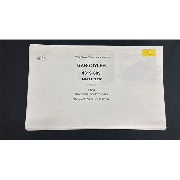 VINTAGE 1990S "GARGOYLES" ANIMATION STORYBOARDS, CHARACTER MODEL STUDIES & PROP MODEL STUDIES
