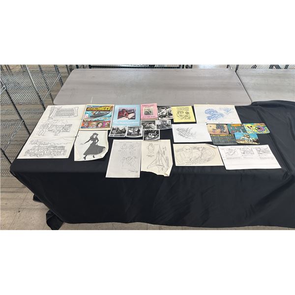 VINTAGE ALBERTA SLIMS SONGBOOKS, NORM DREW ANIMATION SCRIPTS, ANIMATION STORYBOARDS & MORE