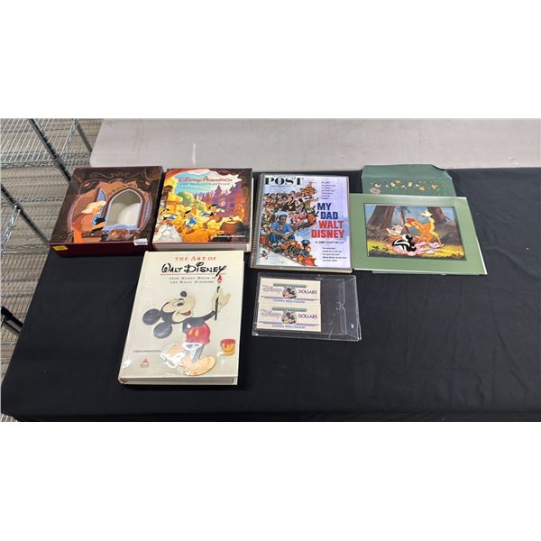 "THE ART OF WALT DISNEY" BOOK, "DISNEY ANIMATION" BOOK, "BAMBI" LITHOGRAPH  & MORE