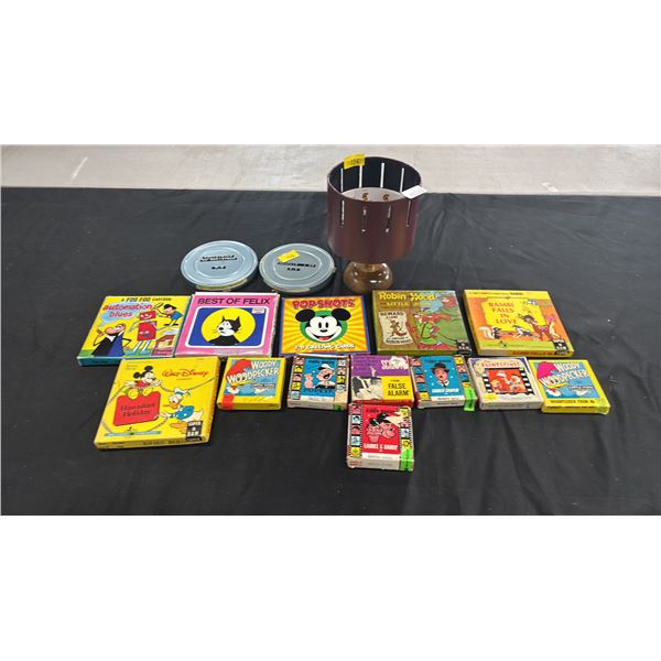 VINTAGE REPRODUCTION VAN CORT ZOETROPE & ASSORTED VINTAGE ANIMATION FILM REELS