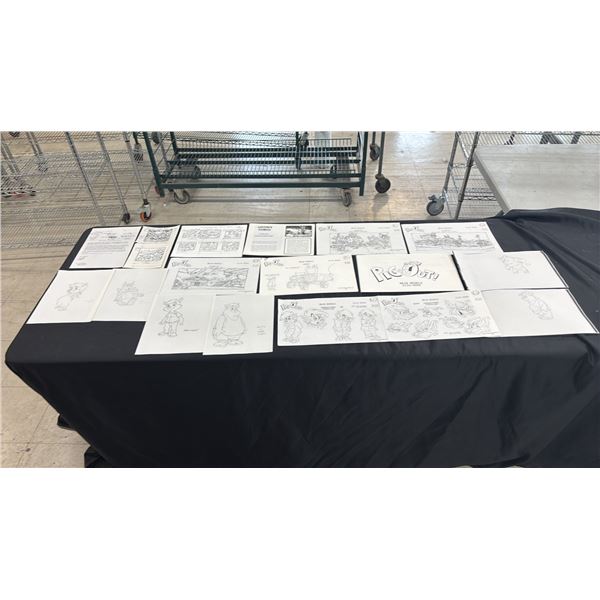 ASSORTED VINTAGE NORM DREW "PIG OUT" CHARACTER & PROP MODEL STUDIES & MORE