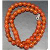 Image 1 : SILVER GENUINE ROUND CARNELIAN (185CT) NECKLACE 16"