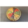 Image 4 : HAND WOVEN FIRST NATIONS BASKET WITH LID 10" X 3.5"