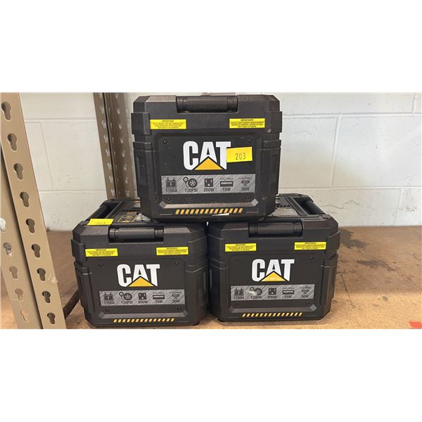 (3) CAT CUBE PORTABLE JUMP STARTER/POWER STATIONS