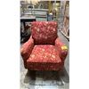 Image 2 : DECOR-REST STUDDED FABRIC LOUNGE ARM CHAIR WITH ERGONOMIC FOOT REST