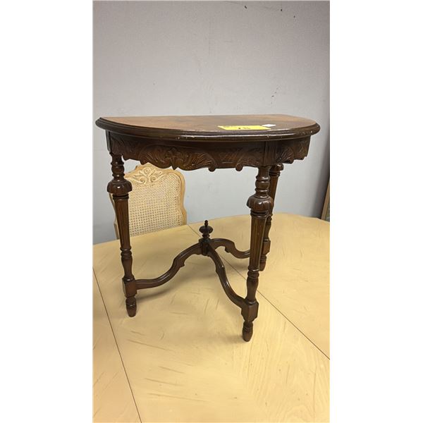 WOOD "D" HALL TABLE 24" X 12" X 24"