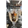 Image 7 : SHELF OF ASSORTED GLASSWARE: CHAMPAGNE GLASSES, WINE GLASSES, DESERT PLATES, VASE & MORE