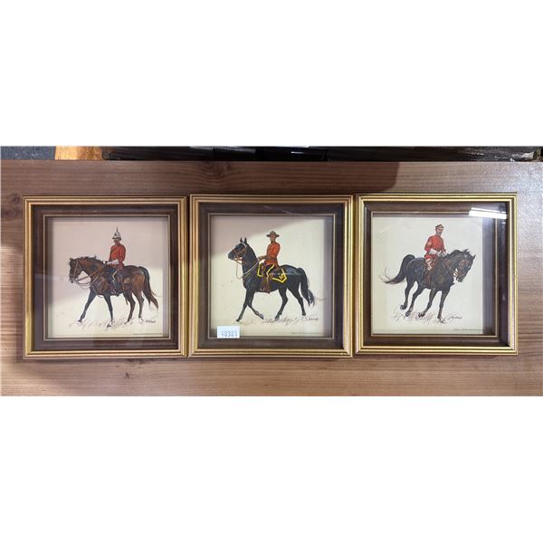 (3) FRAMED RCMP & NWMP PRINTS