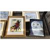 Image 2 : SHELF OF ASSORTED FRAMED ORIGINAL PAINTINGS & PRINTS