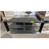 Image 1 : BLACK GLASS 3-TIER TV STAND