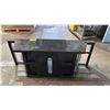 Image 2 : BLACK GLASS 3-TIER TV STAND