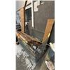 Image 2 : LARGE ROLLING WIRE CRATE OF ASSORTED GLASS TABLE TOPS, CEILING MONITOR MOUNT BRACKETS & MORE *MUST
