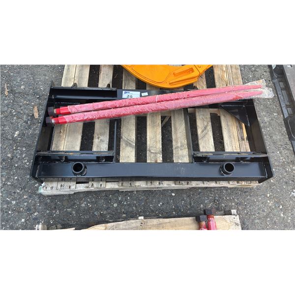 *NEW* GIYI BF47 SKID STEER BALE FORK ATTACHMENT