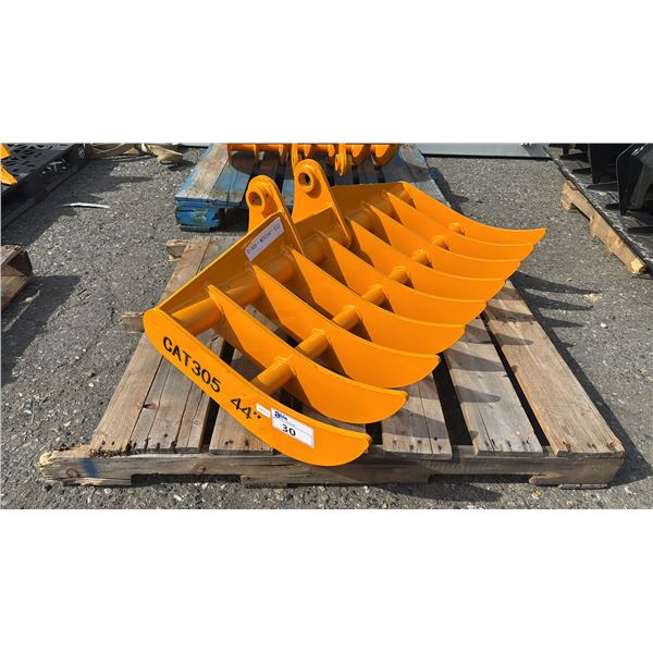 *NEW* GIYI 44" CAT 305 EXCAVATOR BRUSH RAKE ATTACHMENT