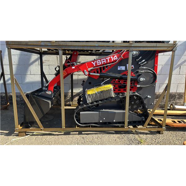 *NEW* AGT INDUSTRIAL YSRT14 MINI SKID STEER LOADER WITH BUCKET, KEYS & REPAIR TOOLBOX - 715 KG LOAD