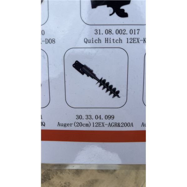 *NEW* AGT MINI EXCAVATOR 20CM AUGER ATTACHMENT