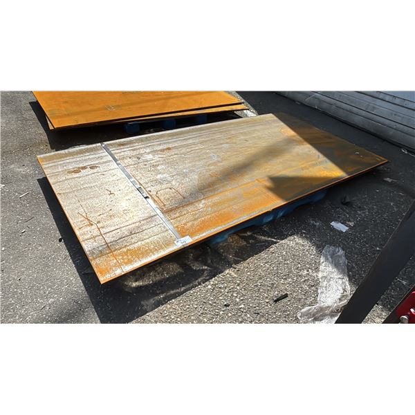 (2) LARGE 1/4" STEEL PLATES: 118.25" X 59.5"
