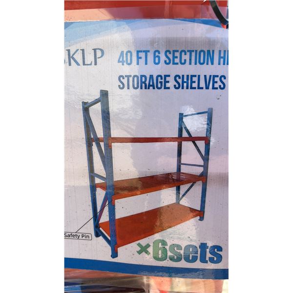 *NEW* SKLP SK-HJ6 40FT 6 SECTION  HEAVY DUTY METAL STORAGE SHELVES