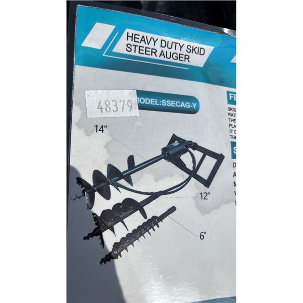 *NEW* CFG INDUSTRIAL HEAVY DUTY SKID STEER AUGER ATTACHMENT