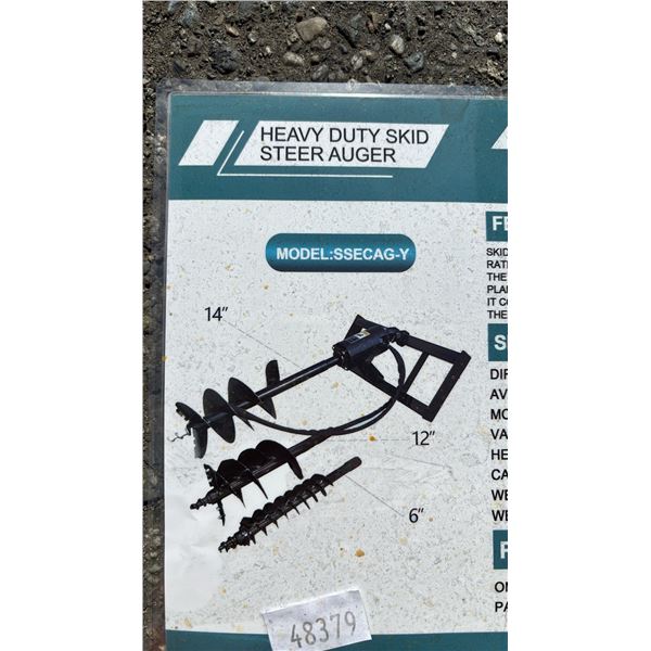 *NEW* CFG INDUSTRIAL HEAVY DUTY SKID STEER AUGER ATTACHMENT