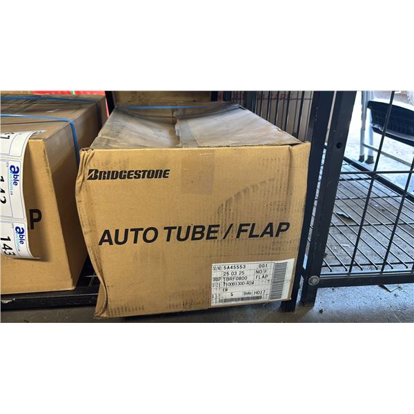 BOX OF BRIDGESTONE AUTO TUBES/FLAPS