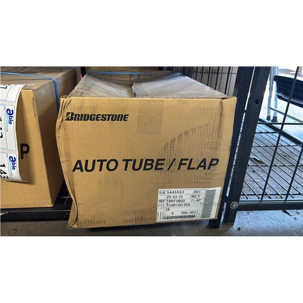 BOX OF BRIDGESTONE AUTO TUBES/FLAPS