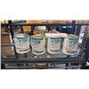 Image 1 : FOUR 3.43L PAILS OF BENJAMIN MOORE HP2210 ALKYA URETHANE ENAMEL: SEMI GLOSS CLEAR BASE