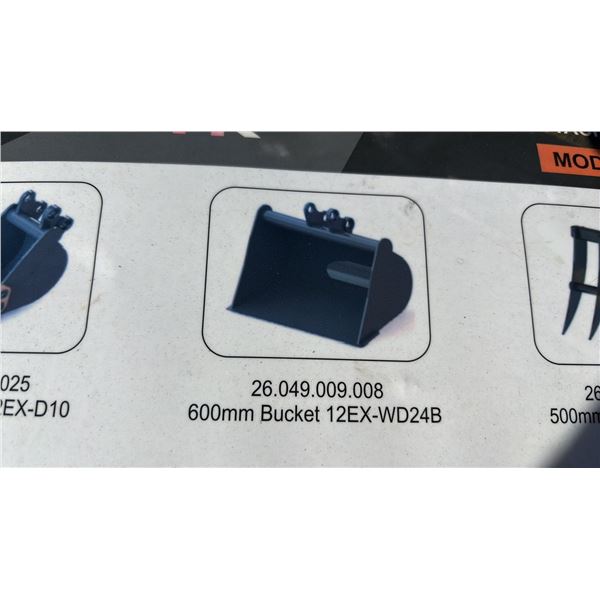 *NEW* AGROTK MINI EXCAVATOR 600MM BUCKET ATTACHMENT